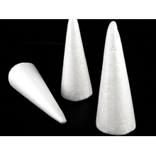 Pro Háčkování Polystyrenový kužel 9,5 x 24 cm