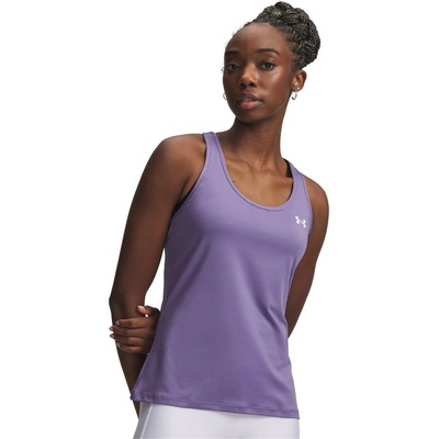 Under Armour Womens Tech Mesh Performance Gym Vest - Purple/White