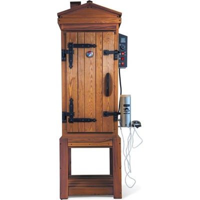Jelux Elektrická dřevěná udírna 220 l z borovice 105×50×50 cm ořech