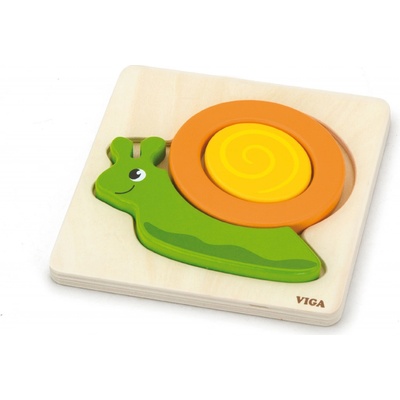 Viga dřevěné puzzle pro nejmenší šnek