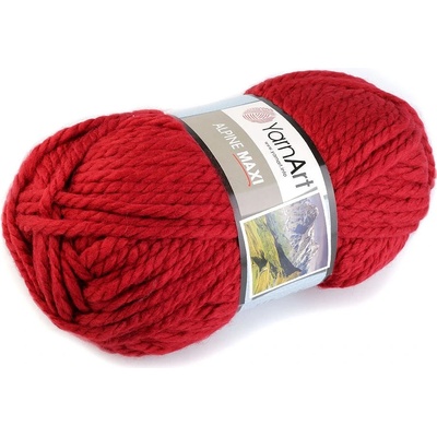 Prima-obchod Pletací příze Alpine maxi 250 g, barva 4 (667) červená tmavá