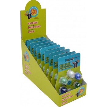 MÚ Brno Box 10 ks Sada 6ti skleněných kuliček Krtek