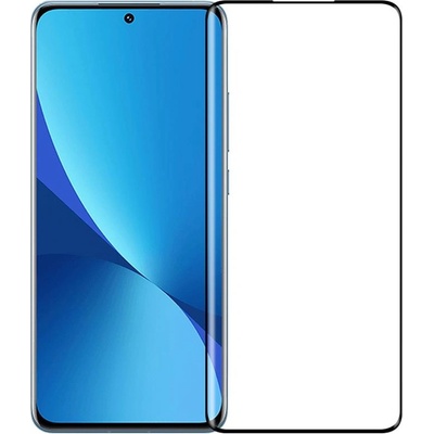 Извит 3D удароустойчив стъклен протектор покриващ целия екран марка MOFI за Xiaomi 12 Pro - с черна рамка