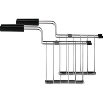 Alessi Тостер мрежа TORU, комплект от 2 бр. , сребърен / черен, неръждаема стомана, Alessi (ALNE03RAB)