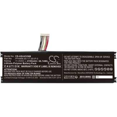 Батерия за Hasee Hpfs01, Maibenben S436, Motile M142 и други, 4100 mAh, Li-Ion (CS-HSU452NB)