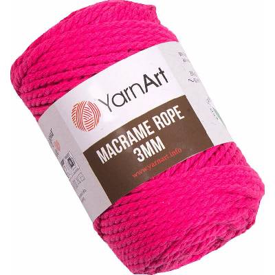 Macrame Rope 3 mm 63 m 803 Bright Pink юта (Macrame Rope 3 mm 803)