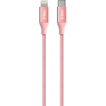 Ttec Кабел ttec - AlumiCable, USB-C/Lightning, 1.5 m, светлорозов (8694470827711)