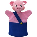 Moravská ústředna Brno Кукла за театър Moravska ustredna Brno - Прасенце, 26 cm, в синьо (22652B) - baby