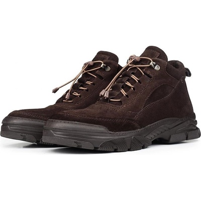 Ducavelli Мъжки боти от велур - Тъмнокафяви #316923 (316923_Кафяво)