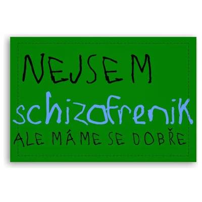 Fotoobraz 90x60 cm střední Nejsem schizofrenik