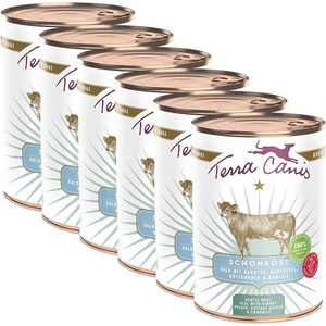 Terra Canis Gentle Meal Телешко с моркови, картофи, извара и лайка 6 x 400 г