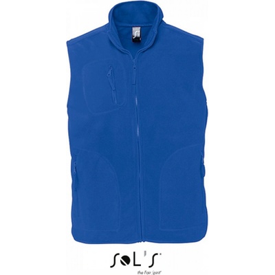 Sol's norská fleecová vesta se třemi kapsami na zip modrá královská