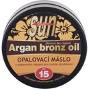 Prípravky na opaľovanie Vivaco Sun Argan Bronz Oil Glitter Effect opaľovacie maslo s arganovým olejom a trblietkami SPF15 200 ml