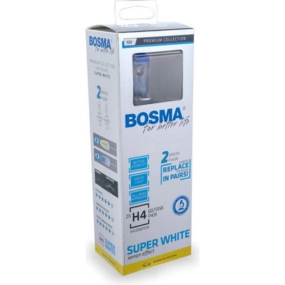 Bosma 3462 SUPER WHITE H4 P43t 12V 60/55W