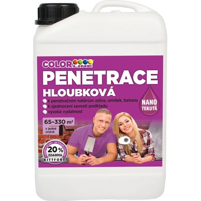 KITTFORT NANO Hĺbková penetrácia, 3 l PENETRACE HLOUBKOVÁ NANO 2,5 + 0,5
