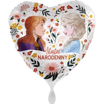Premioloon Fóliový balón Šťastné narodeniny Elsa a Anna