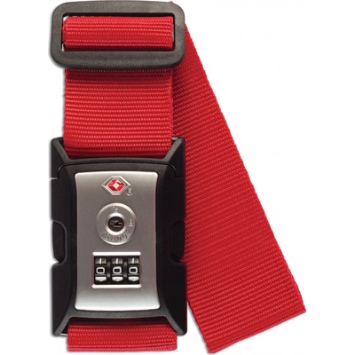 Worldpack Bezpečnostní popruh na zavazadlo s TSA zámkem červená