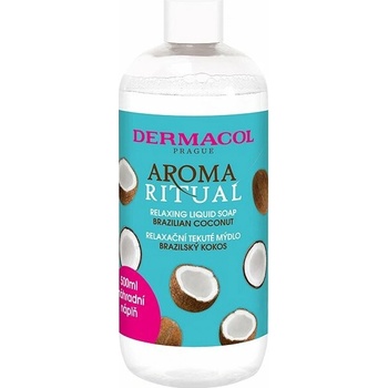 Dermacol tekuté mydlo Aroma Ritual Brazílsky kokos Relaxing Liquid Soap náhradná náplň 500 ml