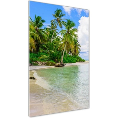 Vertikálny fotoobraz na skle Tropická pláž 50x100 cm