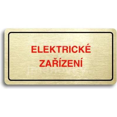 ACCEPT Piktogram ELEKTRICKÉ ZAŘÍZENÍ - zlatá tabulka - barevný tisk
