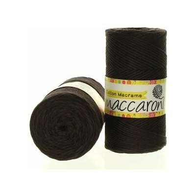 Maccaroni Cotton Macrame tmavě hnědá 38-2-304