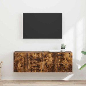 vidaXL TV стенен шкаф 2 бр. Димян дъб Инженерна дървесина (892340)