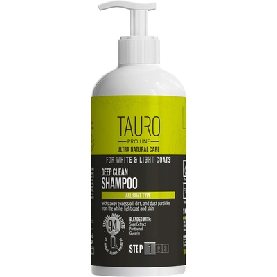 Tauro Pro Line Ultra Natural Care White Coat Deep Clean Shampoo 1000 ml