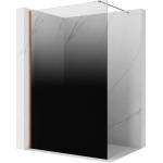 Mexen Kioto душ стена Walk-in 140 x 200 см, омбре черна 8 мм, розово злато - 800-140-101-60-76 (800-140-101-60-76)