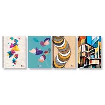 DEIS Тетрадка Deis А4, 120л, широки редове, шити, твърди корици, стил 2025 (01653-А-СТИЛ 2025)