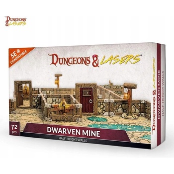 Archon Studio Dungeons & Lasers: Dwarven Mine Half-Height Walls