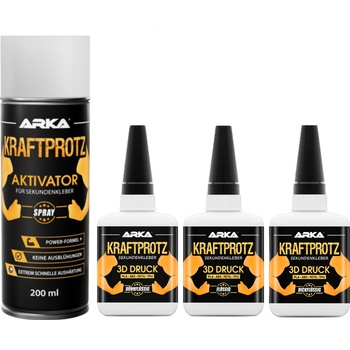 ARKA Суперлепило Kraftprotz - Комплект от 3 броя + активатор (ARK-KFBA3D50US)