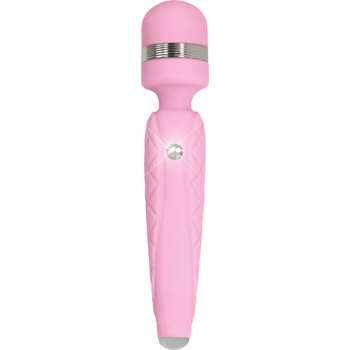 Image 1 of Pillow Talk Cheeky Luxurious Wand Massager with Swarovski Crystal Pink