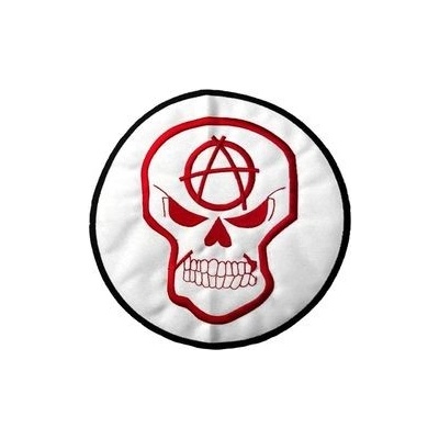 Nášivka velká - Lebka anarchy červeno-černá