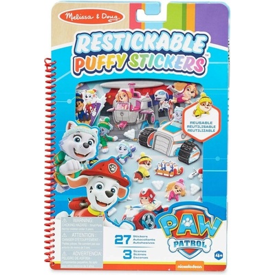 Melissa & Doug Znovunalepiteľné puffy samolepky Tlapková Patrola V zime
