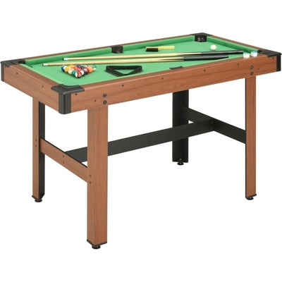 vidaXL 4-stopový biliardový stôl hnedý 122x61x76 cm