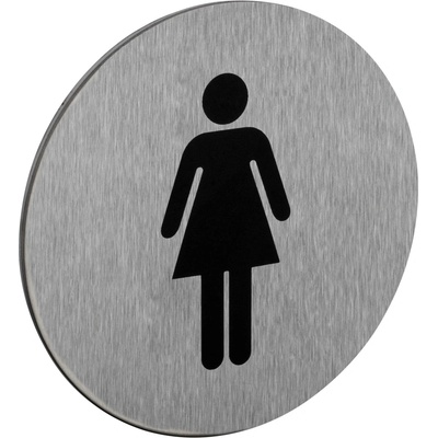 Walteco Symbol "WC-ženy", průměr 75mm, nerez, samolepka , 20870