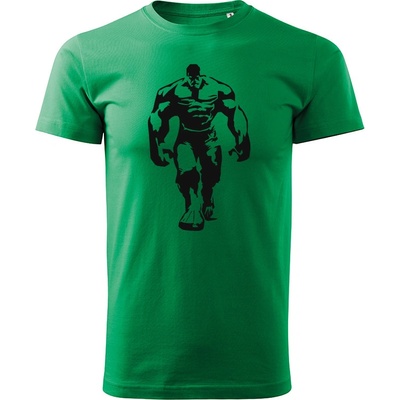 T-ričko Hulk pánske tričko svetlá khaki biela