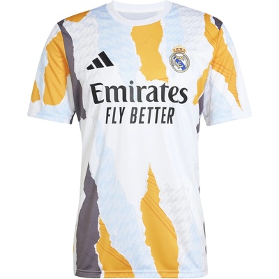 adidas Real Madrid Pre Match Shirt 2024 2025 Adults - White/Blue