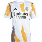adidas Real Madrid Pre Match Shirt 2024 2025 Adults - White/Blue