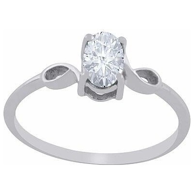 Nefertitis Stříbrný prsten s moissanitem OVAL SHAPE NF65477