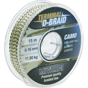 Mivardi šnúra Terminal D-Braid Camo 0,18mm 15 m