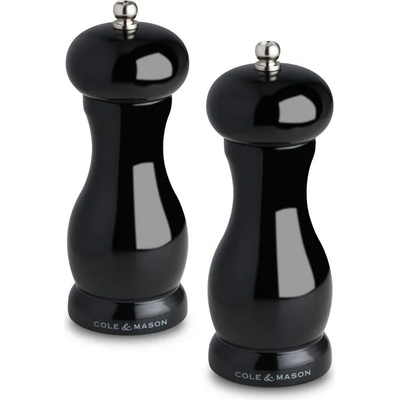 Комплект мелнички за сол и пипер OXFORD - 15, 5см - `черен лак (Cole & Mason HT 06880)