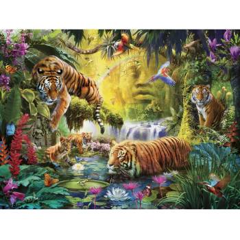 Ravensburger - Puzzle Peaceful tigers - 1 500 piese