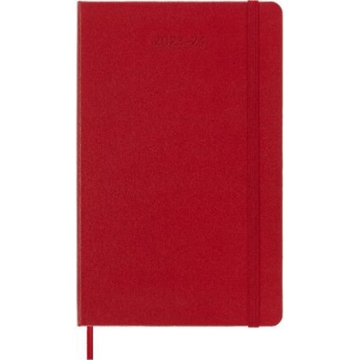 Moleskine Germany GmbH Moleskine 18 Monate Wochen Notizkalender 2023/2024, L/A5, 1 Wo = 1 Seite, Rechts Linierte Seite, Hard Cover, Scharlachrot