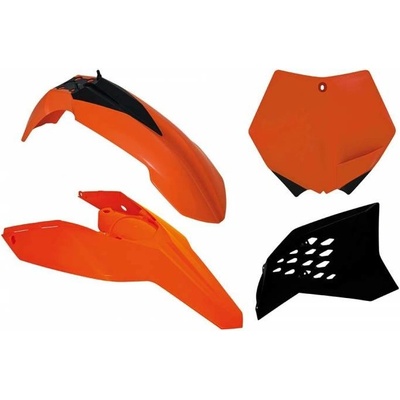 Sada plastů KTM, RTECH (oranžovo-černá, 4 díly)