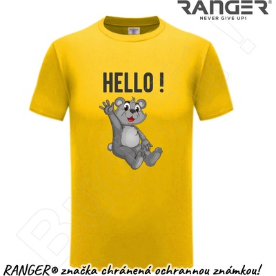 Ranger tričko motív Hello! žltá