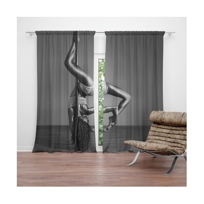 Sablio Závěsy Pole dancer: 2 ks - 140x250 cm - Sablio