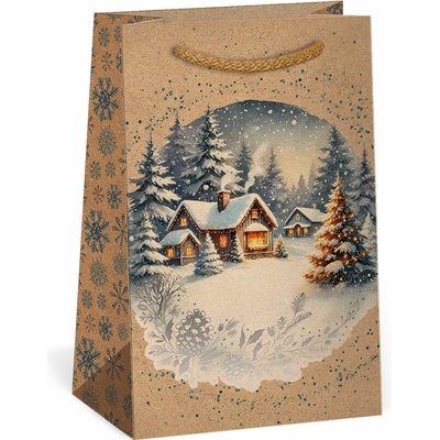 ARGUS Darčeková papierová taška (10 x 16 cm) - Domček v lese 08140096