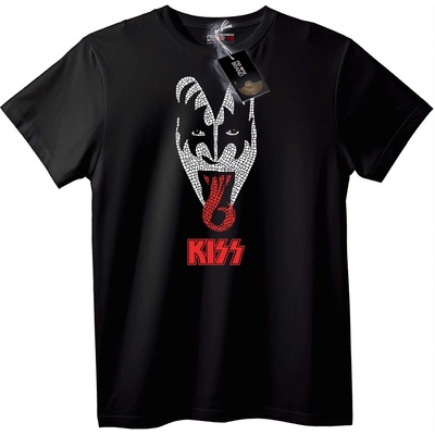 NOONEBRAND Тениска KISS Мозаечно Лого - 2XL, White