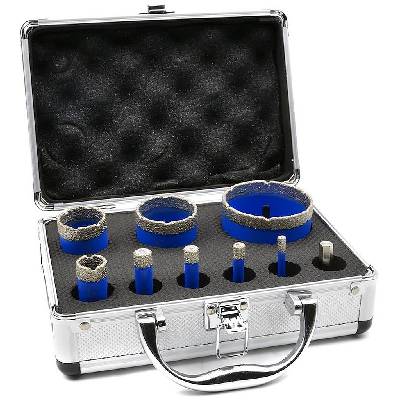 GEKO Sada diamantových vŕtacích koruniek na dlaždice 6-68mm 9ks.